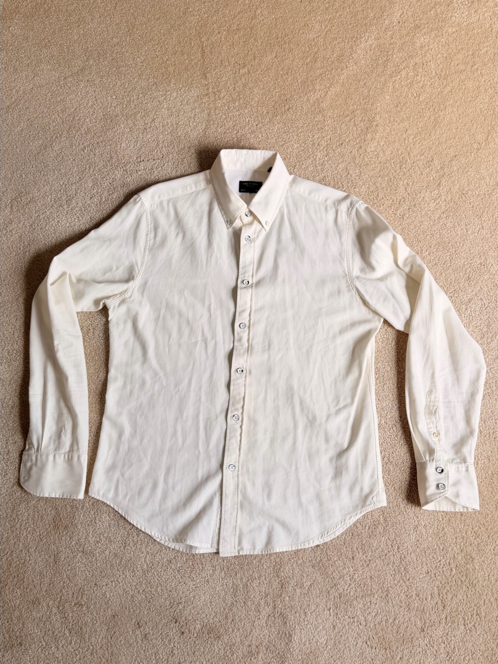 rag & bone Off-White Button-Down Shirt